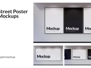 street wall poster mockup 2