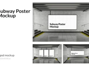 subway poster mockup