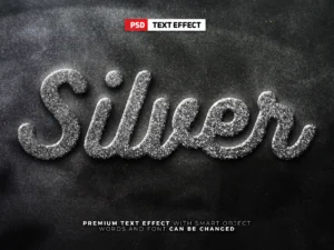 super luxury silver glitter editable text effect