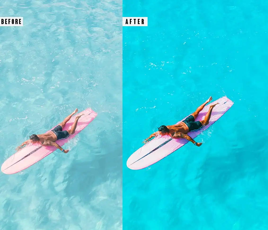 Surf Photoshop Action & Lightrom Presets 4 surf photoshop action lightrom presets 4