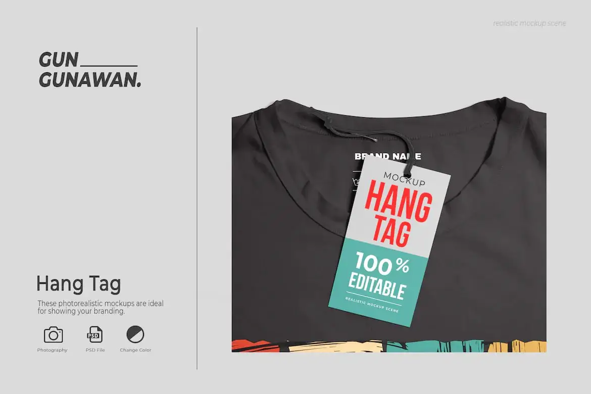 T-Shirt Hang Tag Mockup