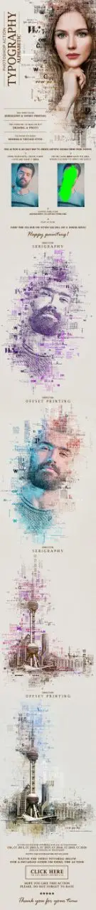 Typography (Alphabetic) Photoshop Action