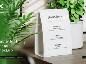 table tent menu mockup 4