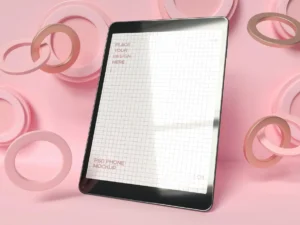 tablet with rings mockup