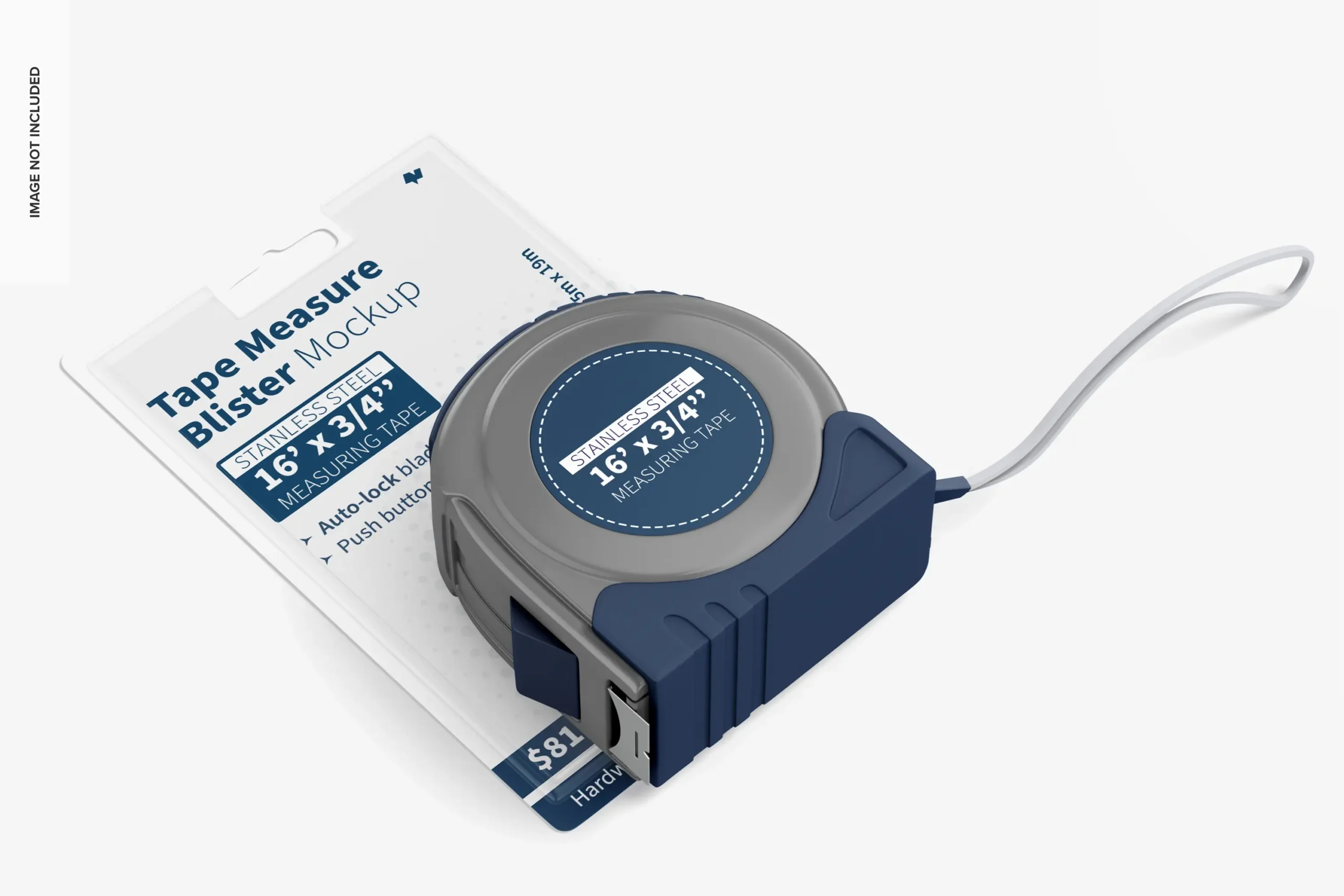 Tape Measure Blister Mockup
