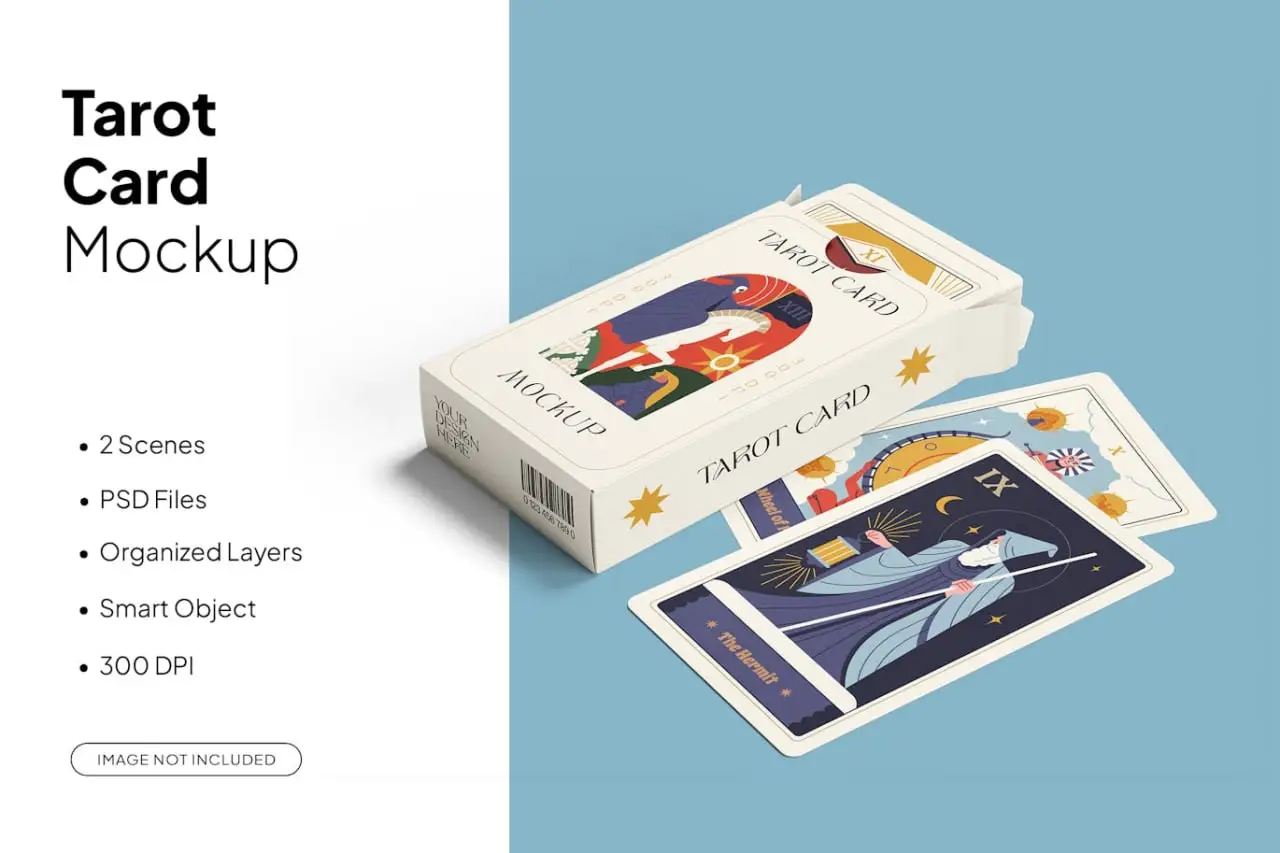Tarot Card Mockup 1 tarot card mockup