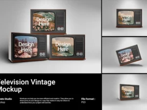 television vintage mockup
