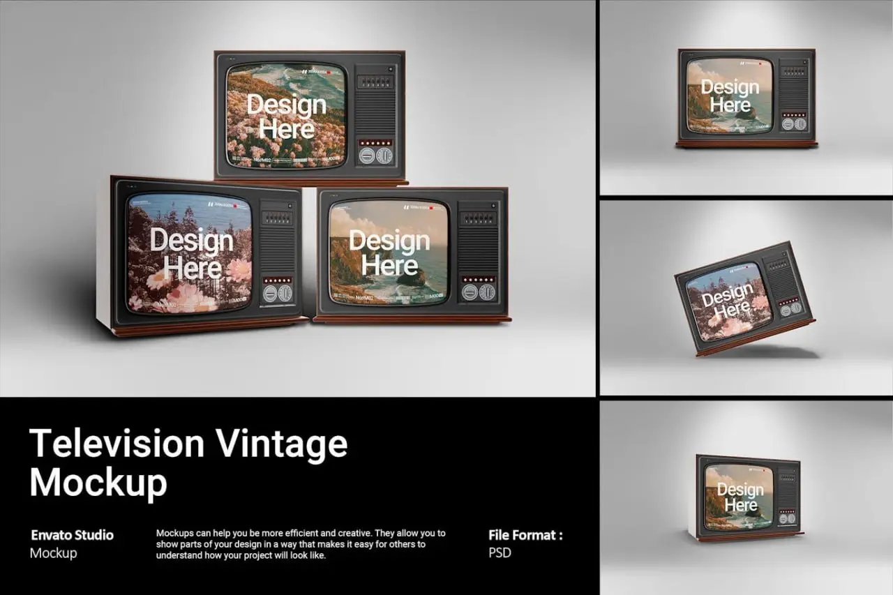 Television Vintage Mockup