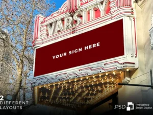 theater sign mockup