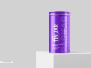 tin jar packaging mockup 7