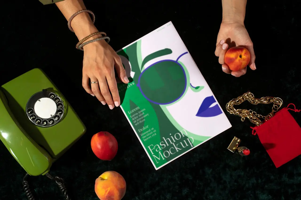 Top View Model Holding Fruit