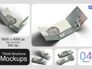 trifold brochure mockup 2