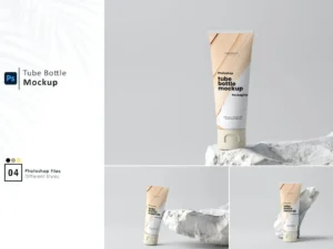 tube bottle mockup