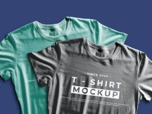 two t shirt psd mockup