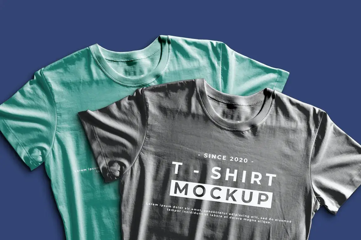 Two T-Shirt PSD Mockup