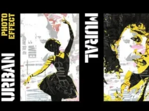 urban mural poster effect