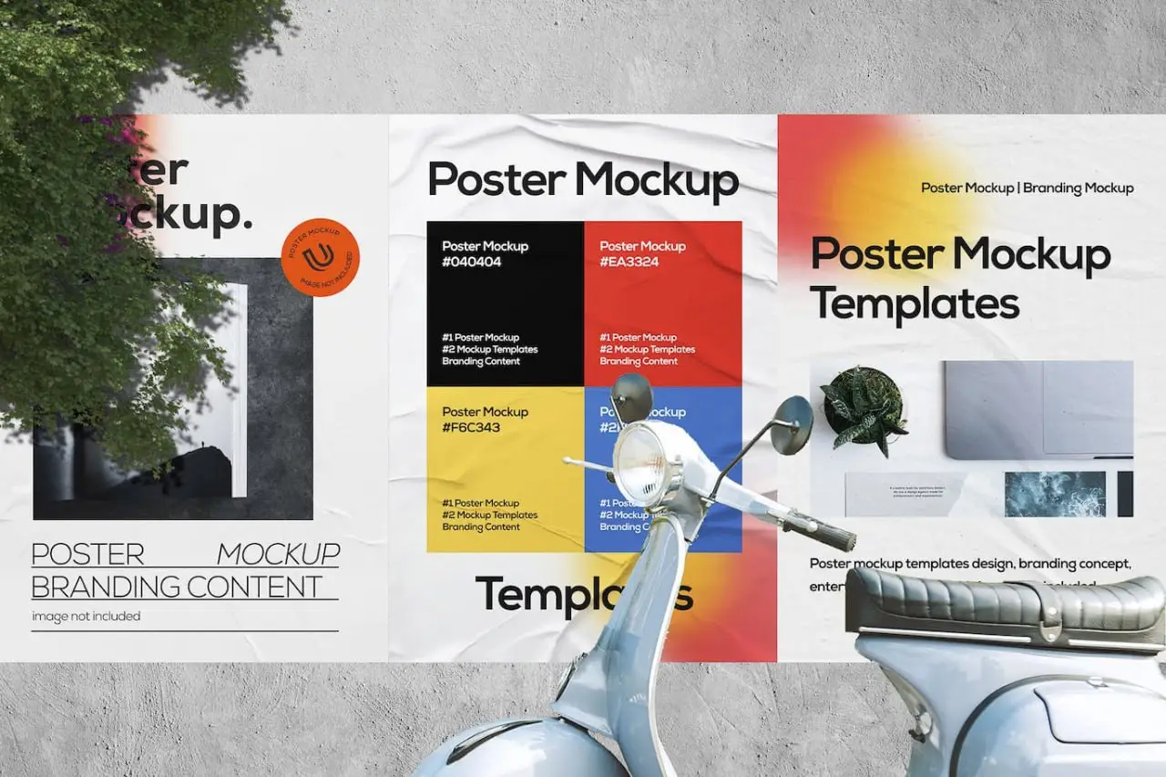Urban Wrinkled Poster Mockup