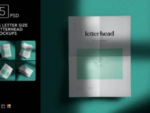 us letter size letterhead mockups 6