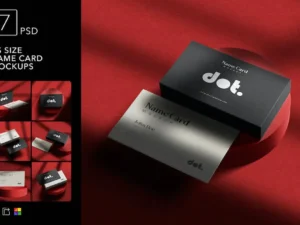 us size name card mockups 8
