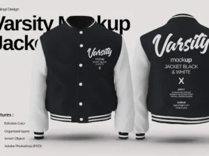 varsity mockup jacket