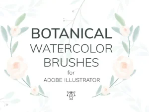 vector botanical watercolor brushes 9
