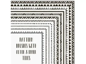 vector pattern brushes hand drawn tribal style