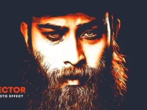 vector portrait photo effect for photoshop