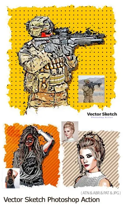 Vector.Sketch.Photoshop.Action