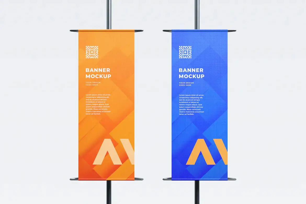 Vertical Banner Mockup