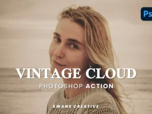 vintage cloud photoshop action 3