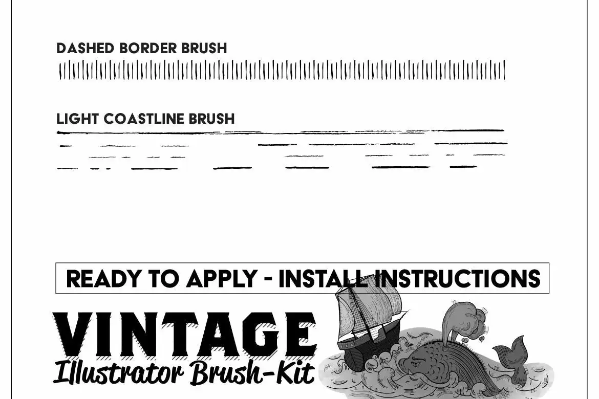 Vintage Illustrator Brush-Kit