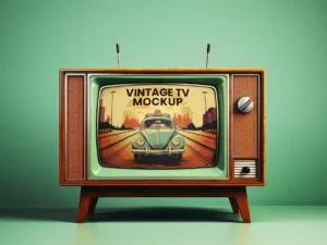 vintage tv mockup