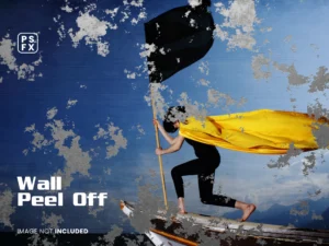 wall peel off photo effect