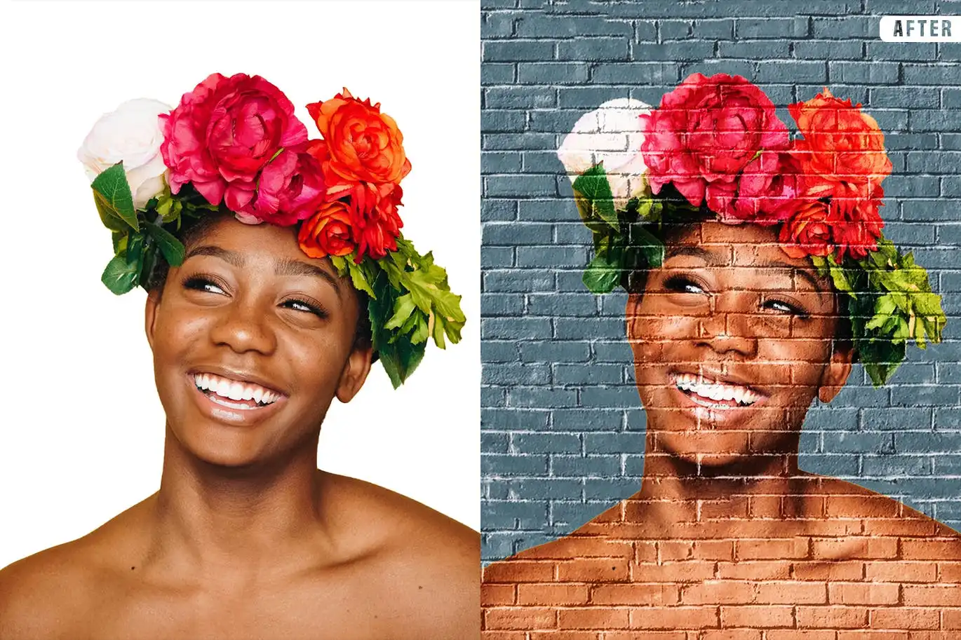 Wall Portrait Photoshop Action