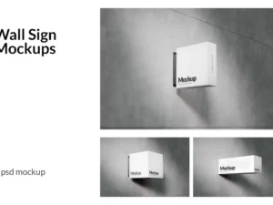 wall sign mockup