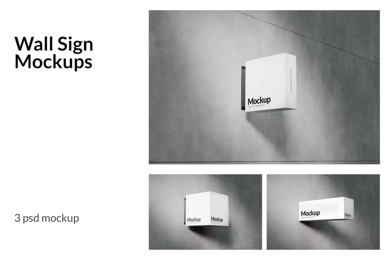 Wall Sign Mockup