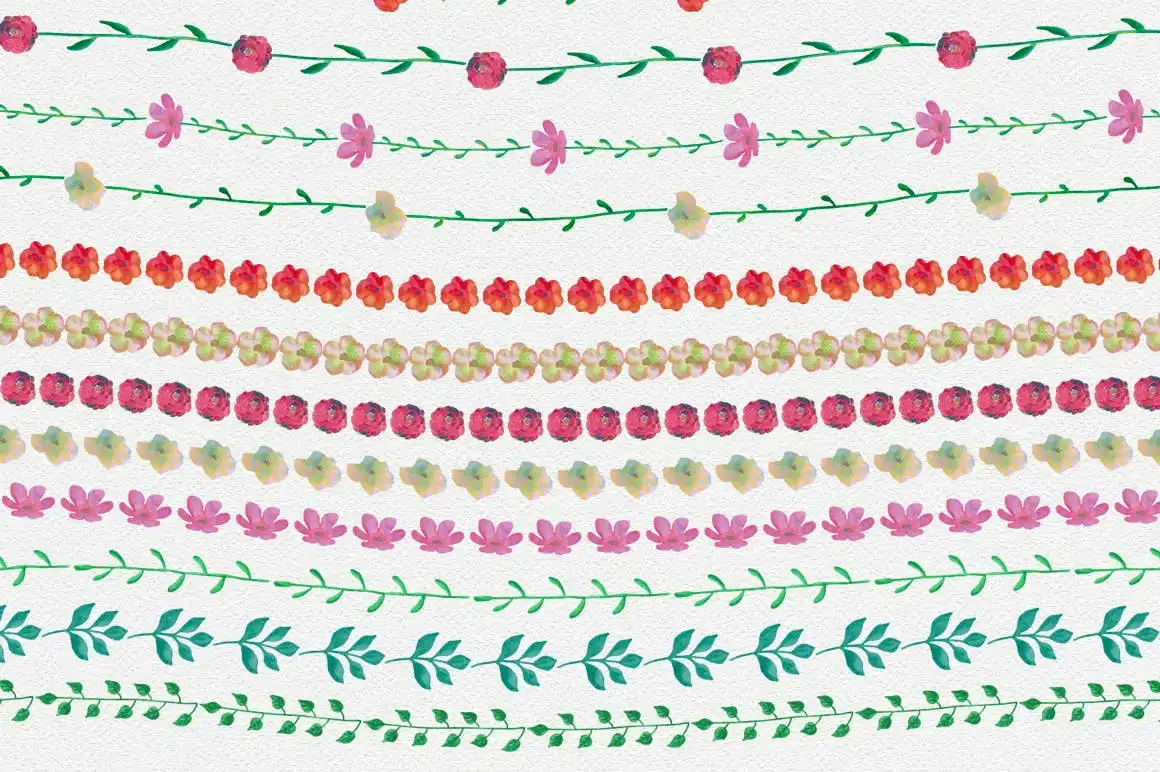 Watercolor & Black Pattern Brushes 7 watercolor black pattern brushes 6