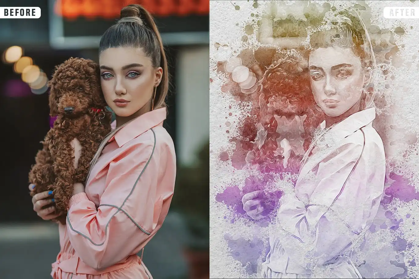Watercolor Fx Photoshop Action 4 watercolor fx photoshop action 6