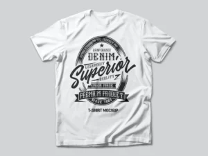 white denim t shirt mockup