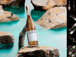 wine bottle mockup set 7