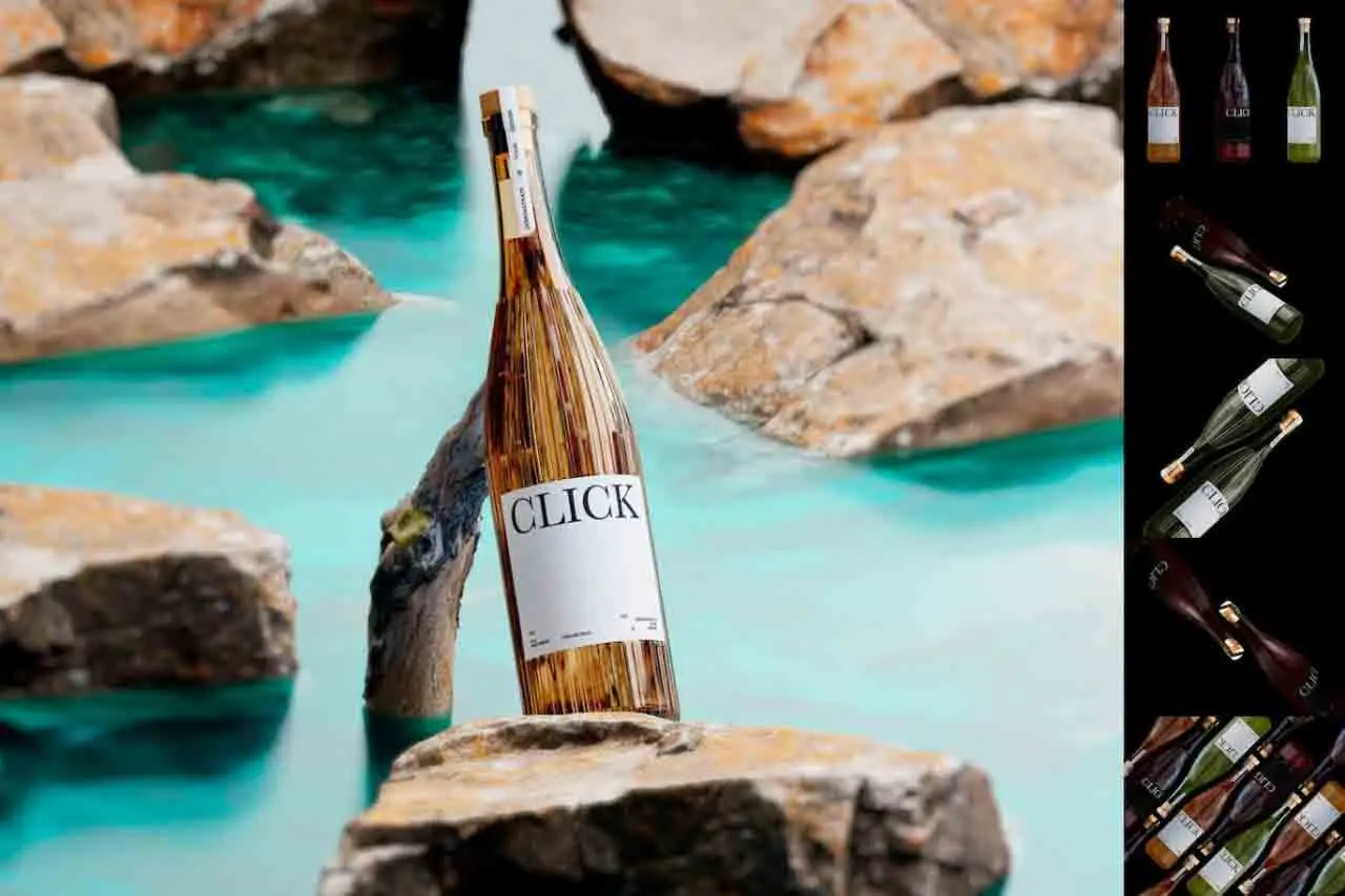 Wine Bottle Mockup Set