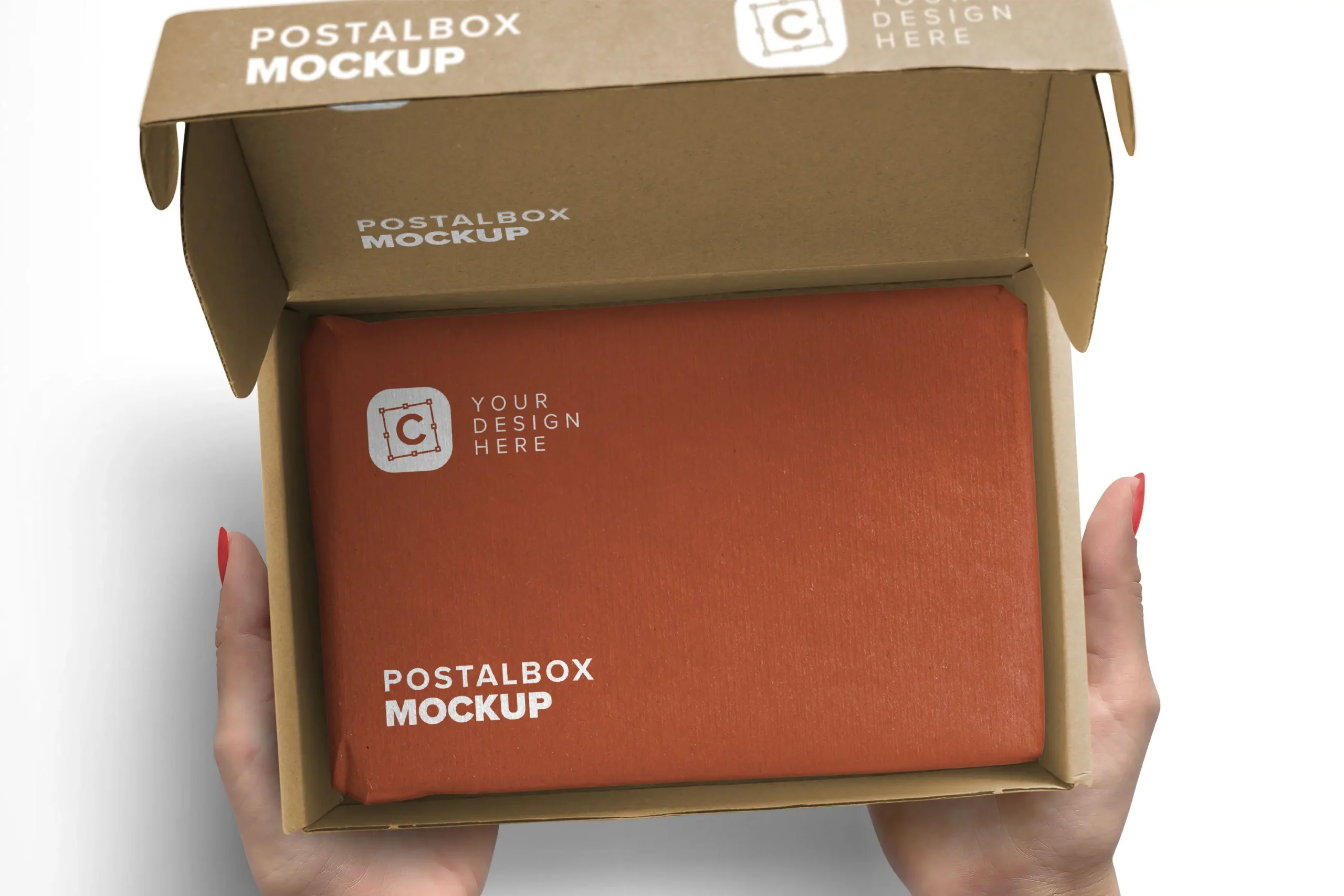 Woman Hand Opening Postal Box Mockup