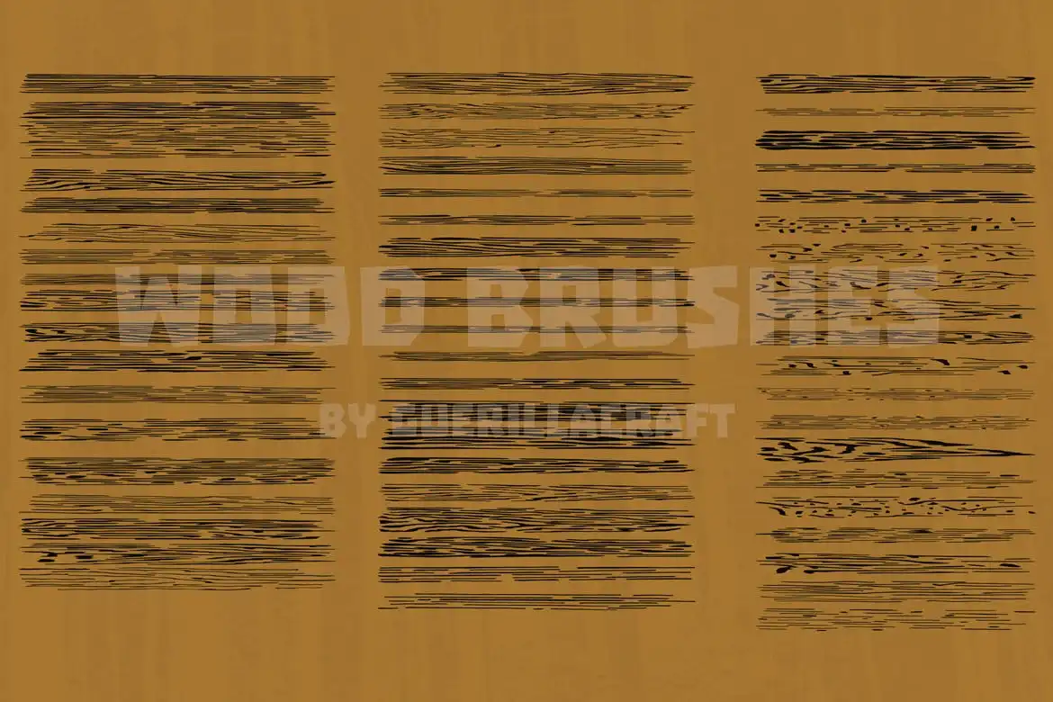 Wood Brushes For Adobe Illustrator
