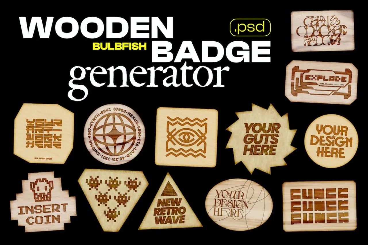 Wooden Badge Generator