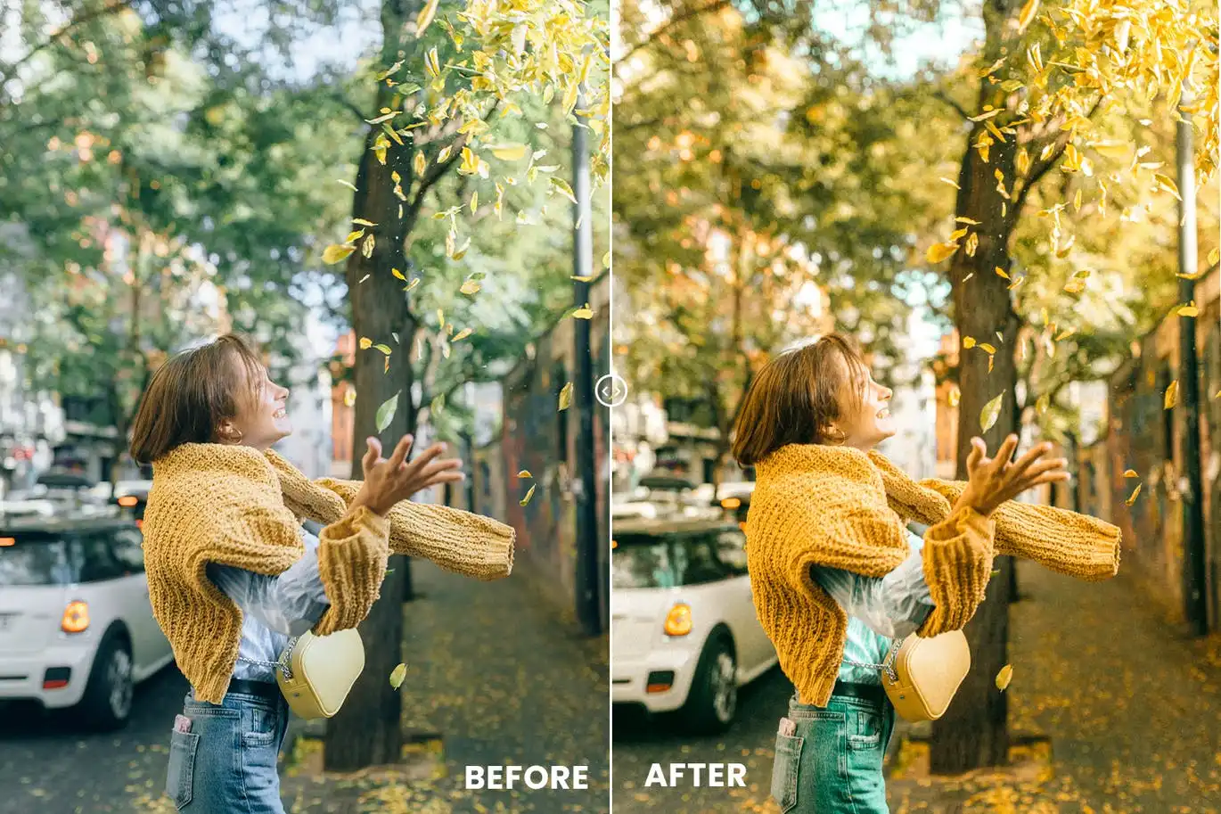 Yellow Street Tones Action & Lightrom Presets