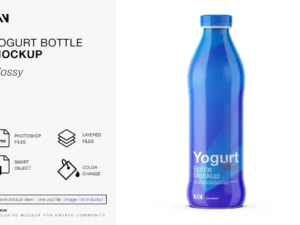 yogurt bottle mockup