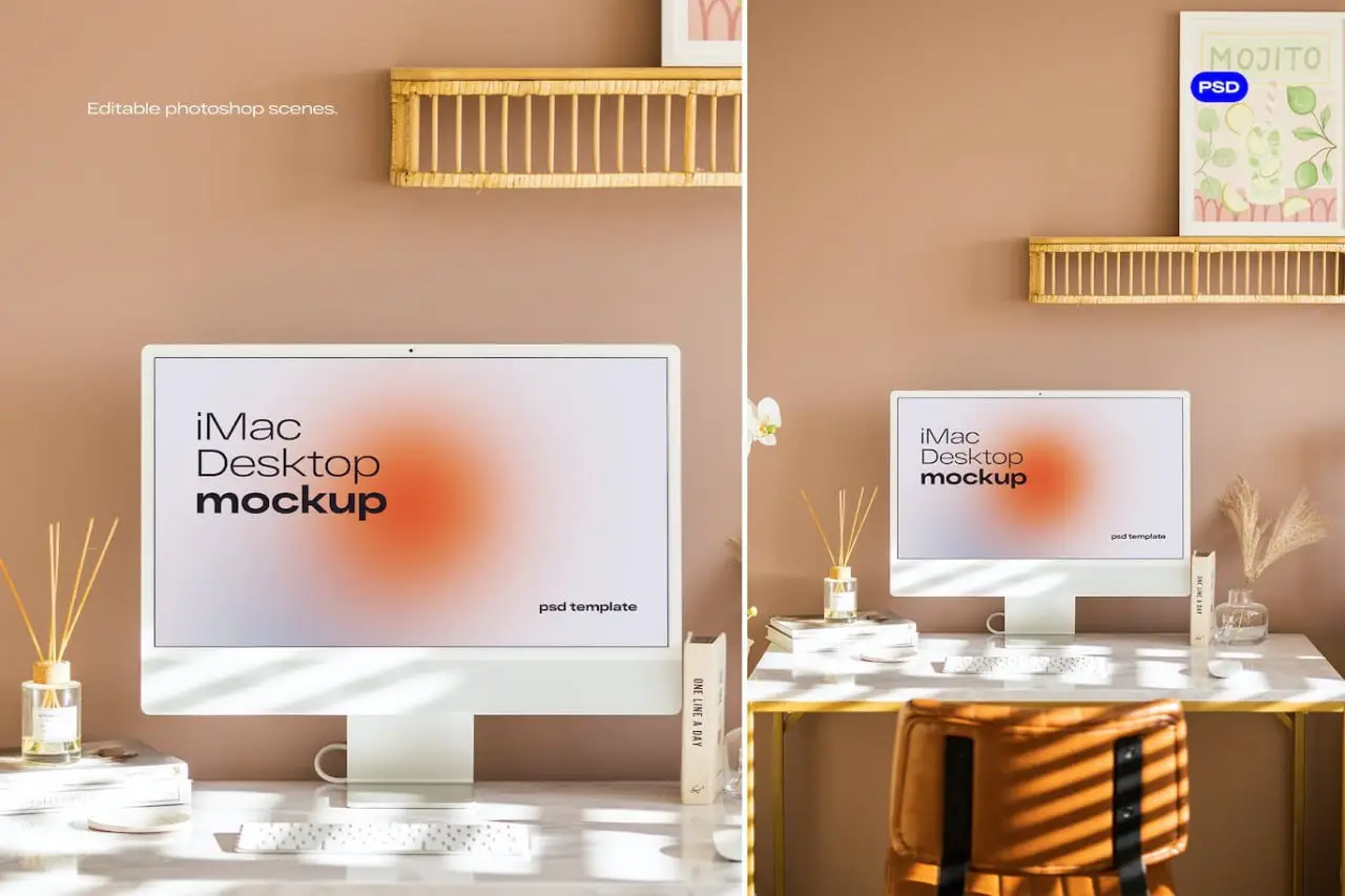Imac Desktop Mockups Psd