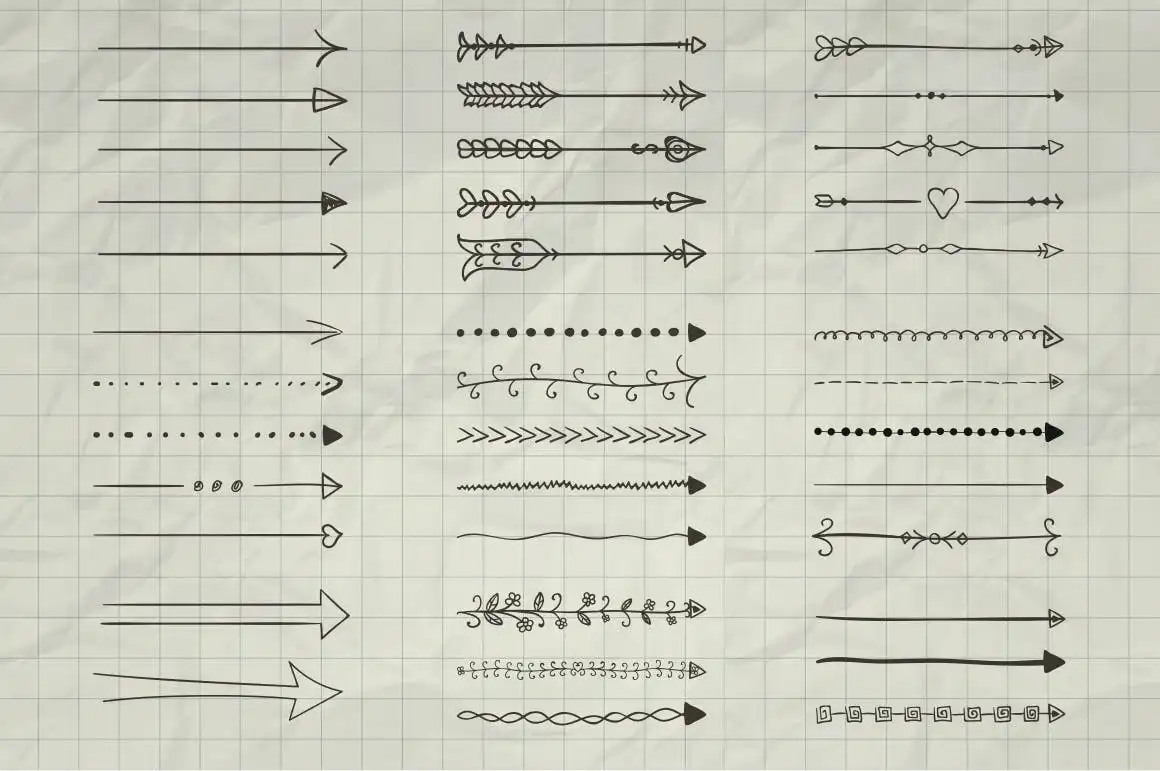 Illustrator Arrow-Shaped Art Brushes 3 illustrator arrow shaped art brushes 1
