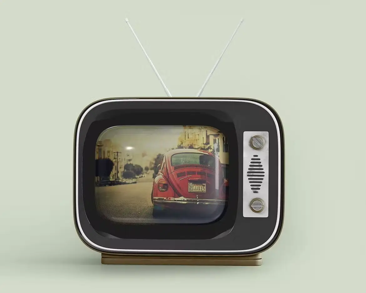 TV Mockup Old - Vintage TV Mockup