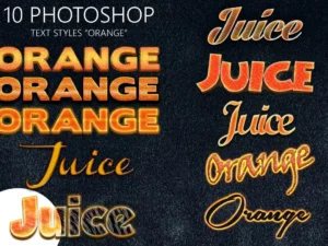 10 orange photoshop styles